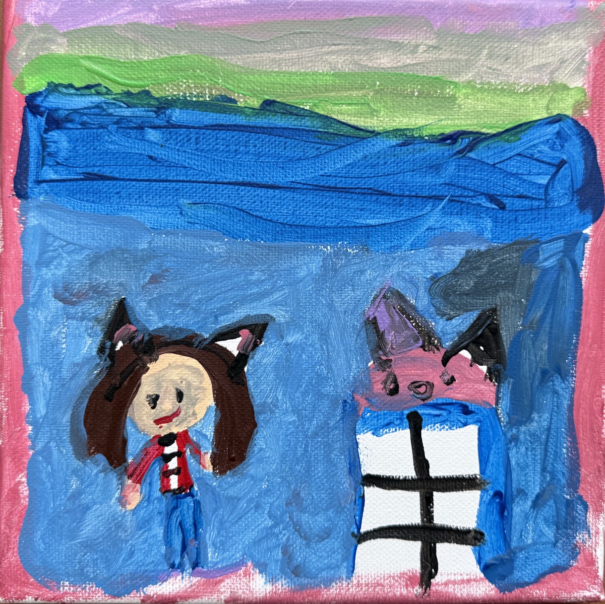 Elis Nazire, 6 Jahre, ohne Titel, Acryl