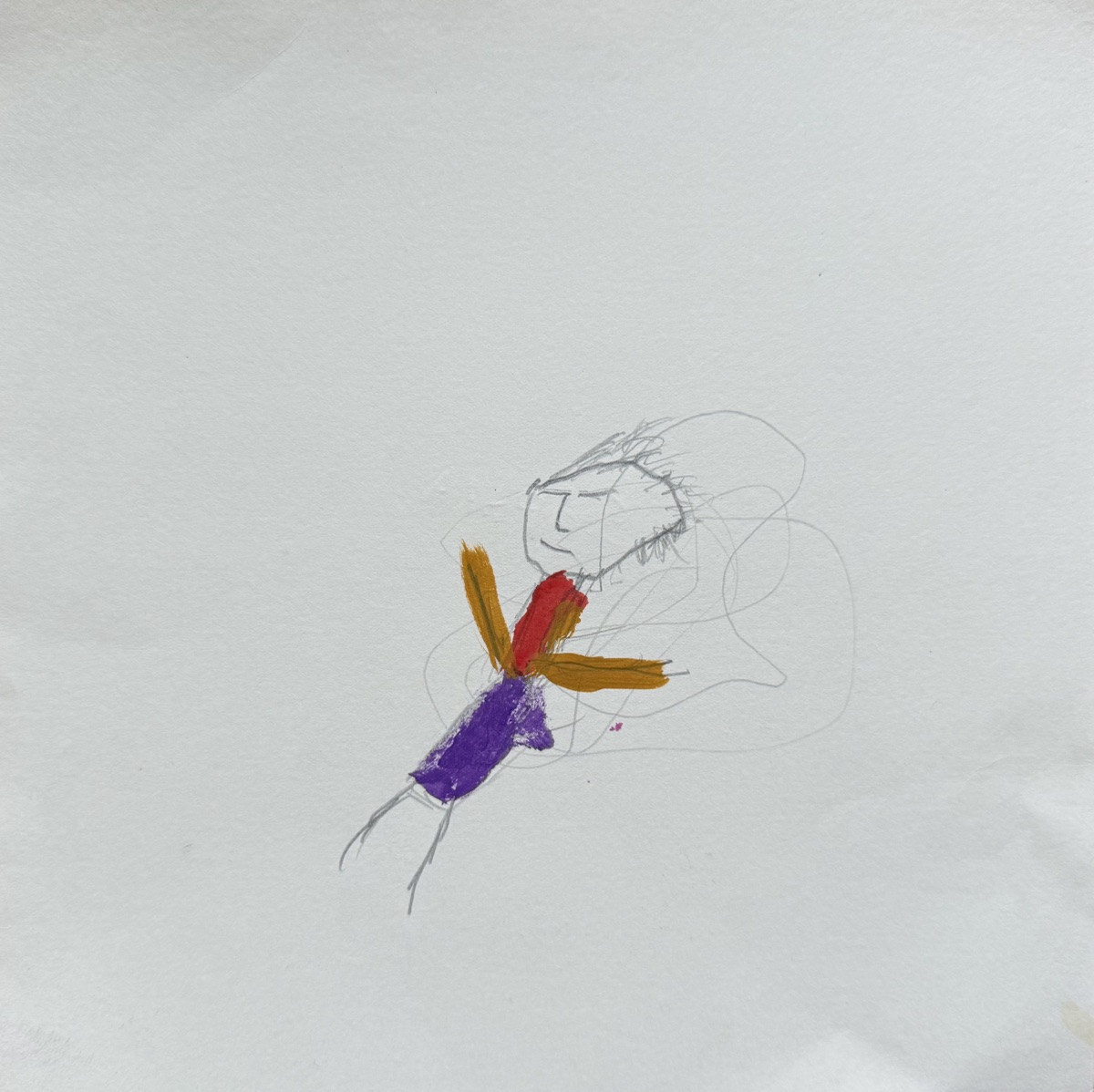 Sophia Schildger, 5 Jahre, ohne Titel, Bunstift-Deckfarben