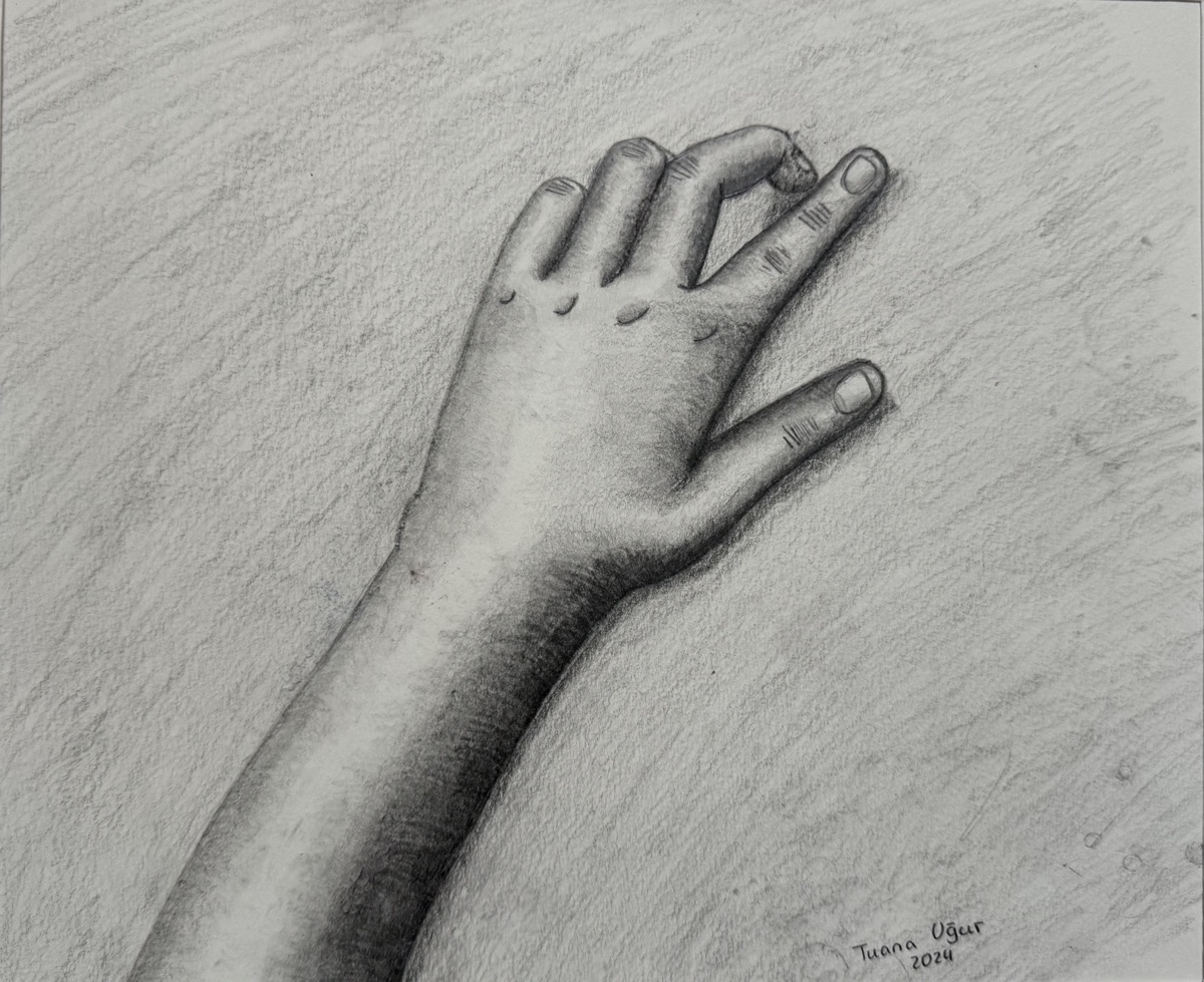 Tuana Ugur, 13 Jahre, Die Hand, Bleistift