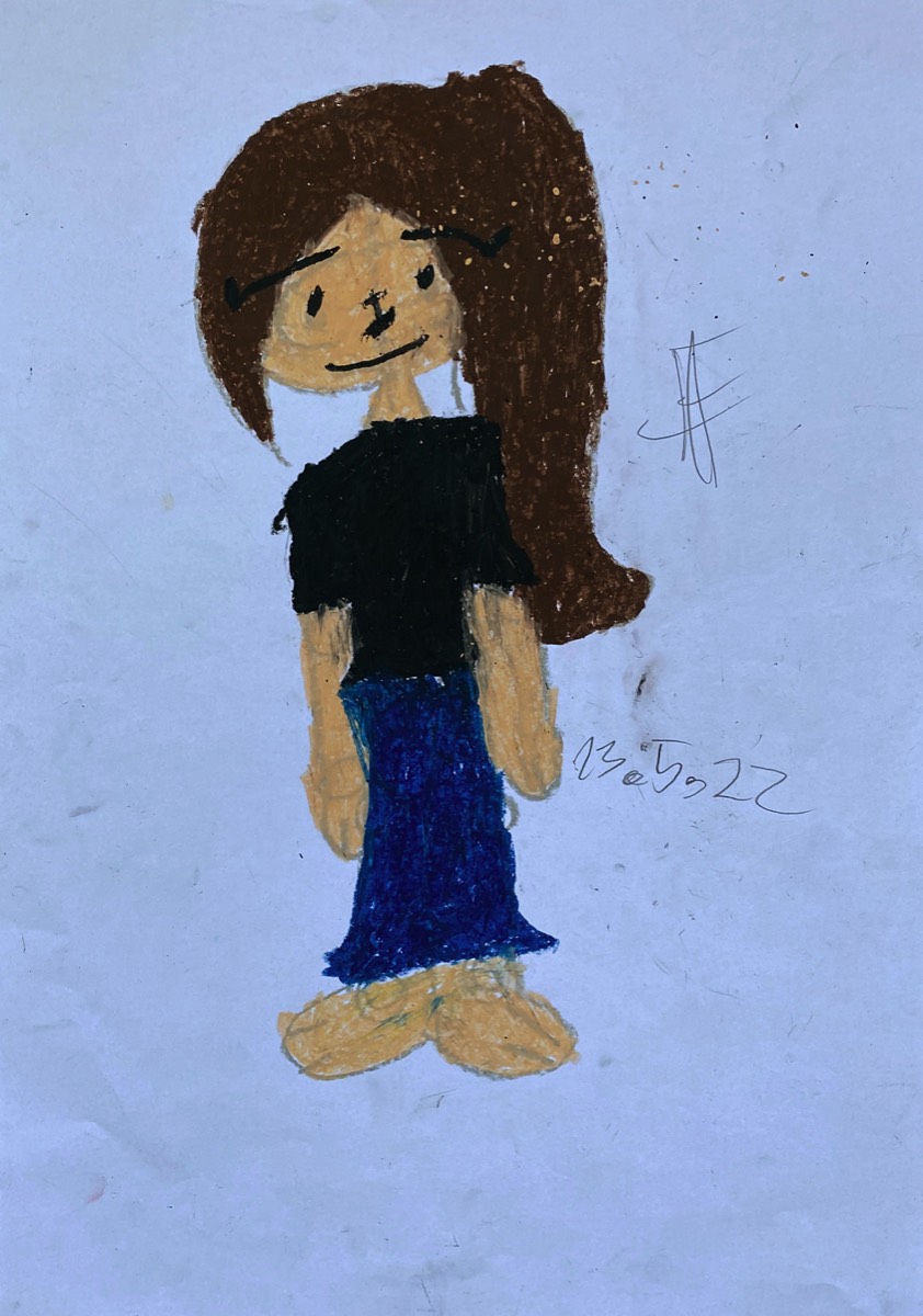 Ava Fannin, 11 Jahre, ohne Titel, Ölpastell