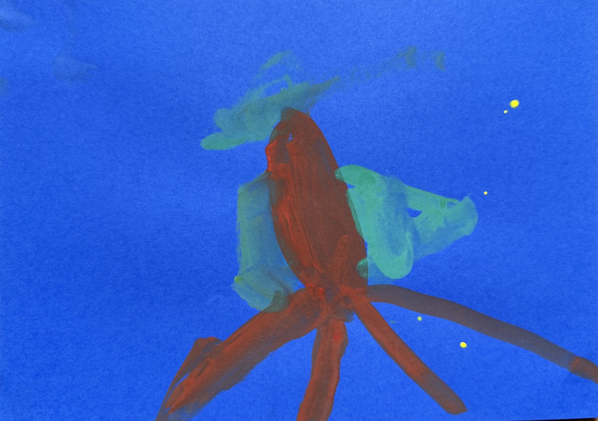Julian Ott, 5 Jahre, ohne Titel, Deckfarben