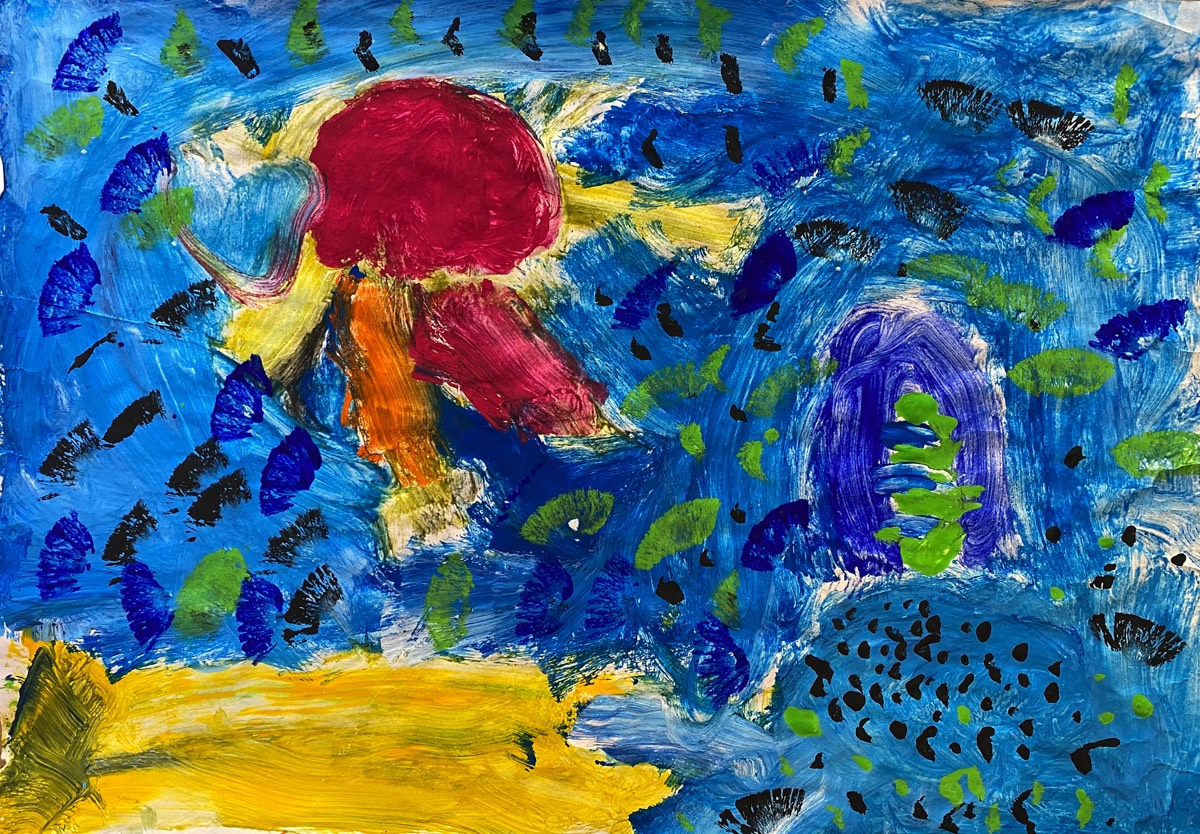 Ian Elias Chung, 6 Jahre, ohne Titel, Gouache