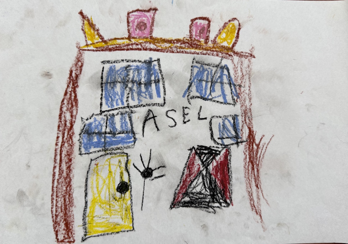 Asel Sümra Özdemir, 5 Jahre, ohne Titel, Ölkreide