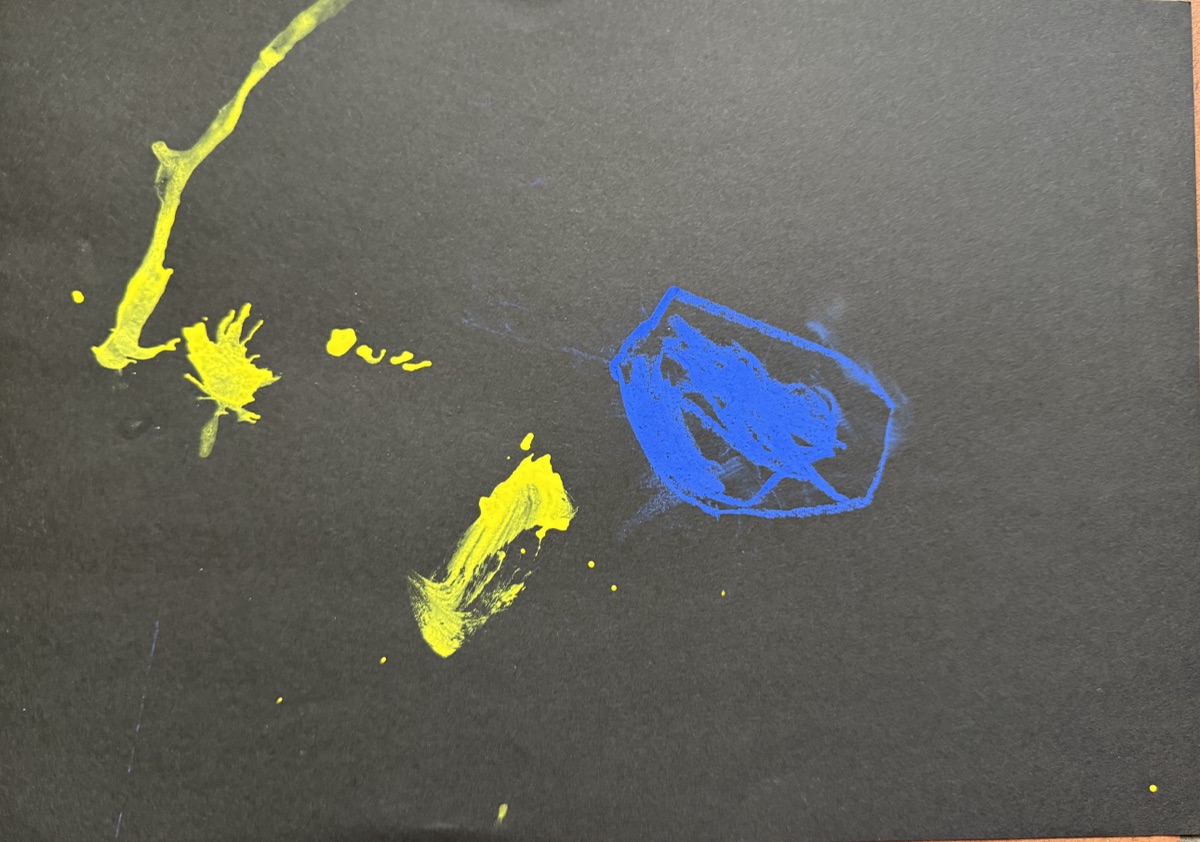 Julian Ott, 5 Jahre, ohne Titel, Mischtechnik