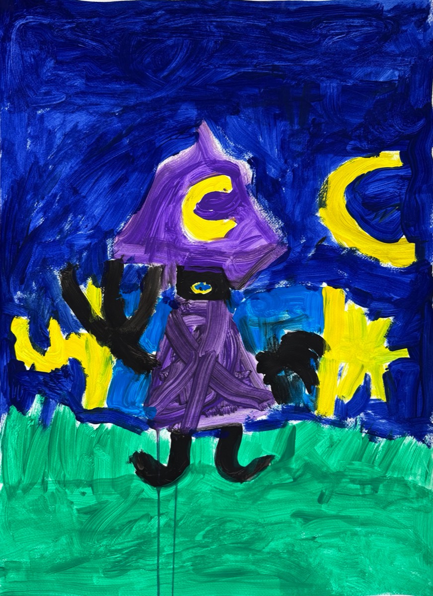 Arda Gülbahce, 9 Jahre, Der Mondzauber Ceylons, Gouache
