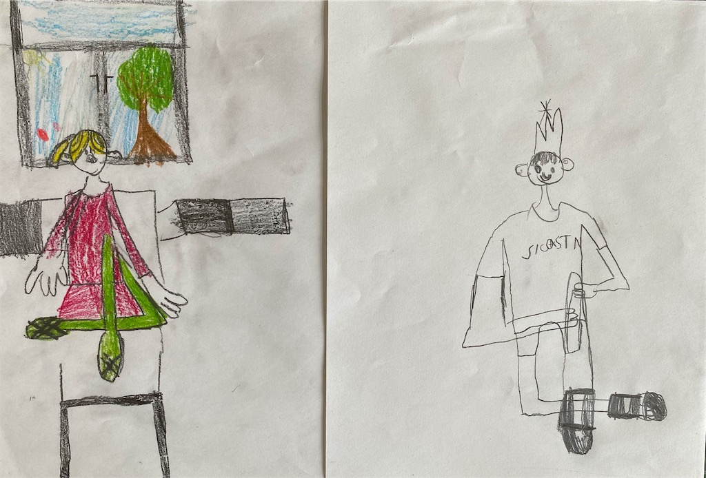 Sophia Henkel, 6 Jahre, ohne Titel, Farbstifte / Bleistift