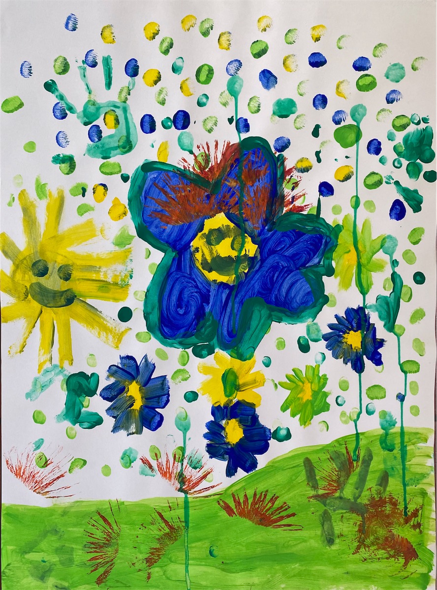 Anouk Göbler, 6 Jahre, Die fabelhafte Natur, Gouache