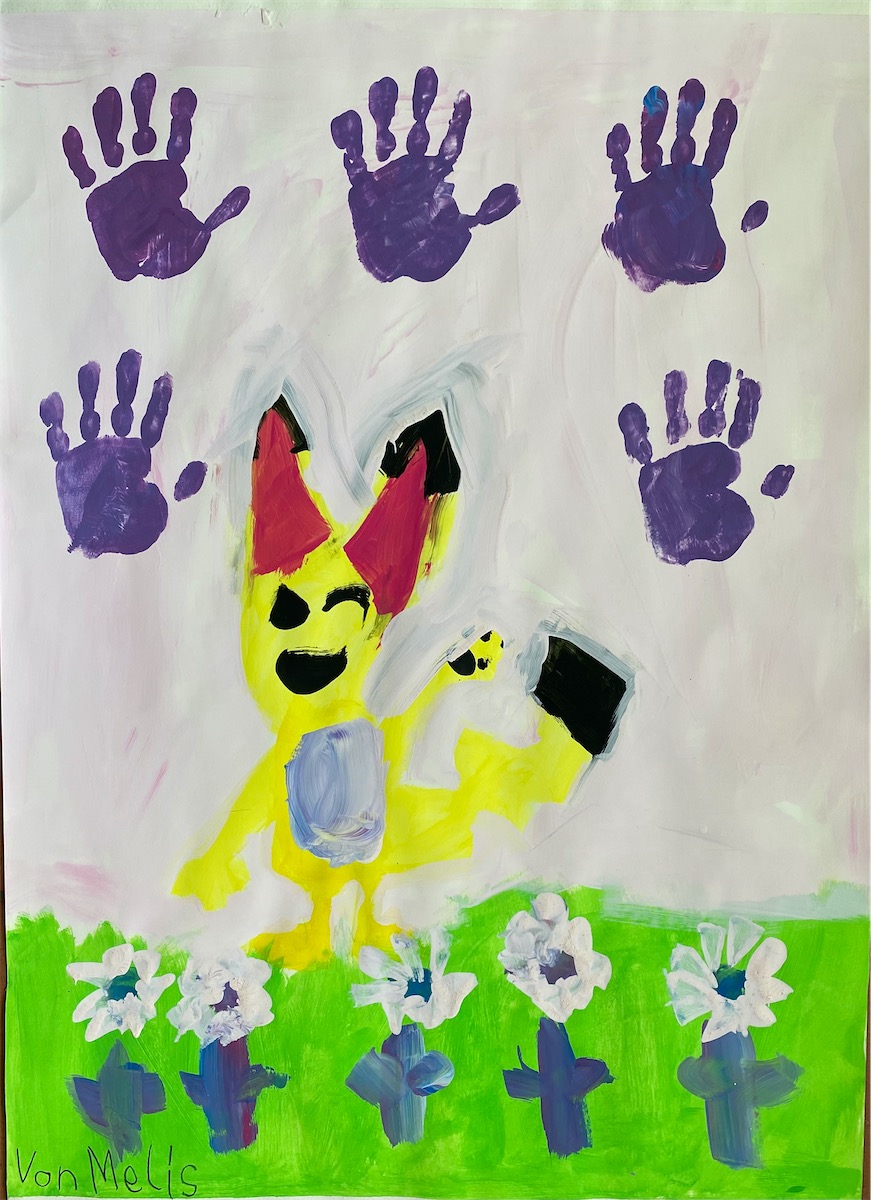 Melis Armagan, 6 Jahre, Pokèmon Pichare, Gouache